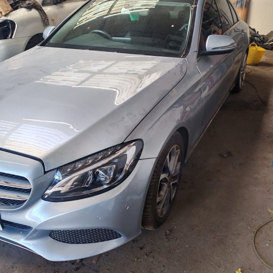 Finished Mercedes front wing, headlight and bumper alignment