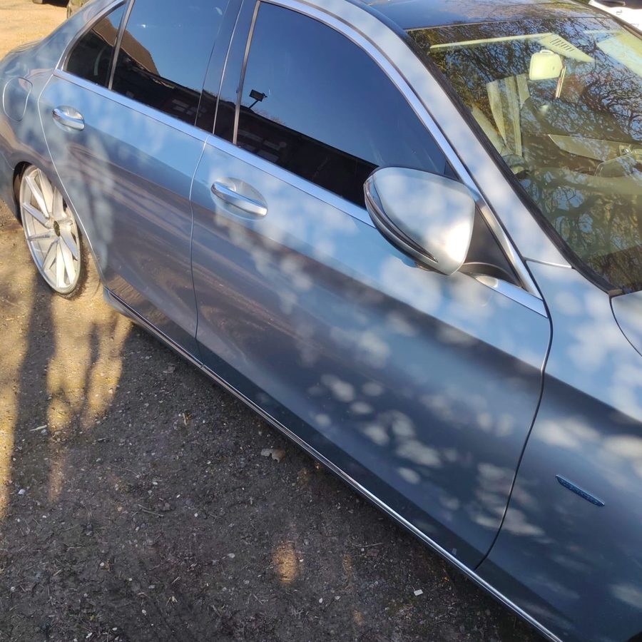 Nearside of the finished car — panel gaps and paint match checked